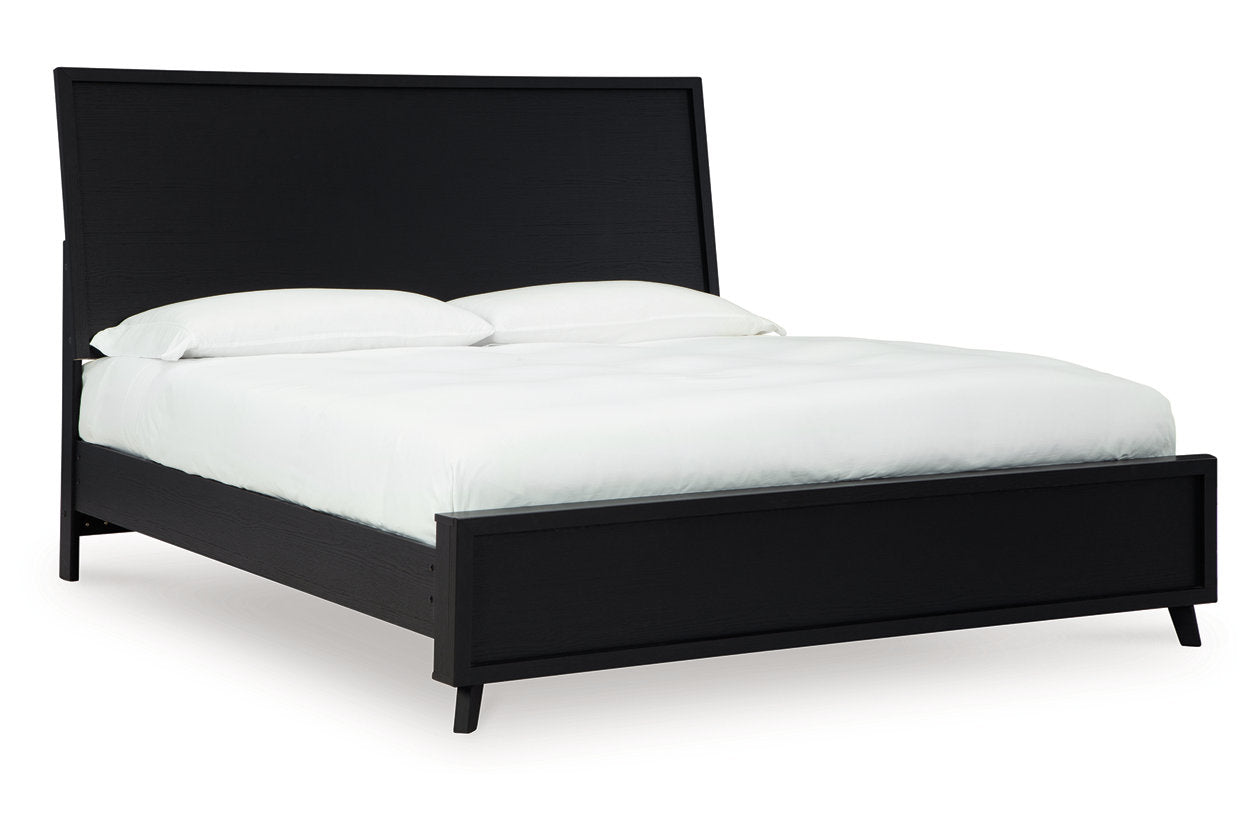 Danziar Black King Framed Platform Bed from Ashley - Luna Furniture