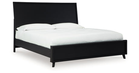 Danziar Black King Framed Platform Bed from Ashley - Luna Furniture