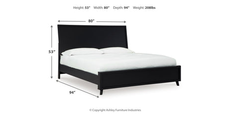 Danziar Black King Panel Bed, Dresser and 2 Nightstands from Ashley Furniture - Luna Furniture