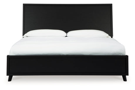 Danziar Black King Framed Platform Bed from Ashley - Luna Furniture