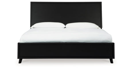Danziar Black King Framed Platform Bed from Ashley - Luna Furniture