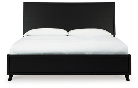Danziar Black King Panel Bed, Dresser and Nightstand from Ashley - Luna Furniture
