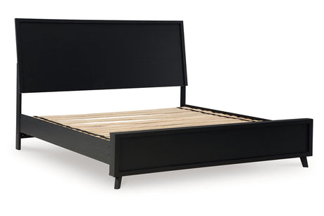 Danziar Black King Framed Platform Bed from Ashley - Luna Furniture