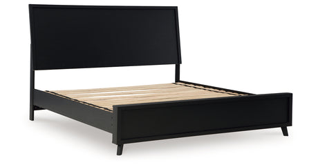 Danziar Black King Framed Platform Bed from Ashley - Luna Furniture