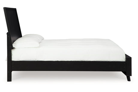 Danziar Black King Framed Platform Bed from Ashley - Luna Furniture
