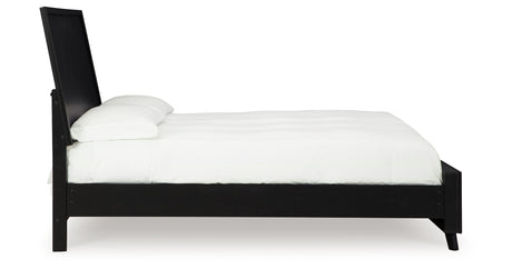 Danziar Black King Framed Platform Bed from Ashley - Luna Furniture