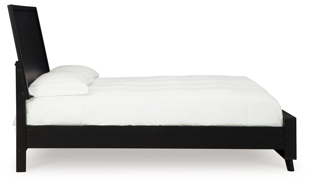 Danziar Black King Panel Bed, Dresser and Nightstand from Ashley - Luna Furniture