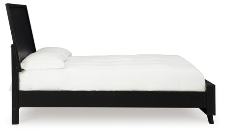 Danziar Black King Panel Bed, Dresser and Nightstand from Ashley - Luna Furniture