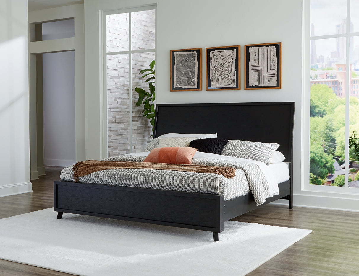 Danziar Black Platform Framed Bedroom Set from Ashley - Luna Furniture
