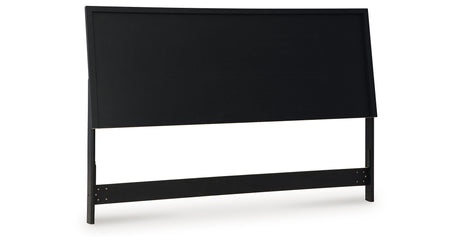 Danziar King Panel Headboard with Mirrored Dresser in Black from Ashley - Luna Furniture