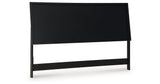 Danziar King Panel Headboard with Mirrored Dresser, Chest and 2 Nightstands in Black from Ashley - Luna Furniture