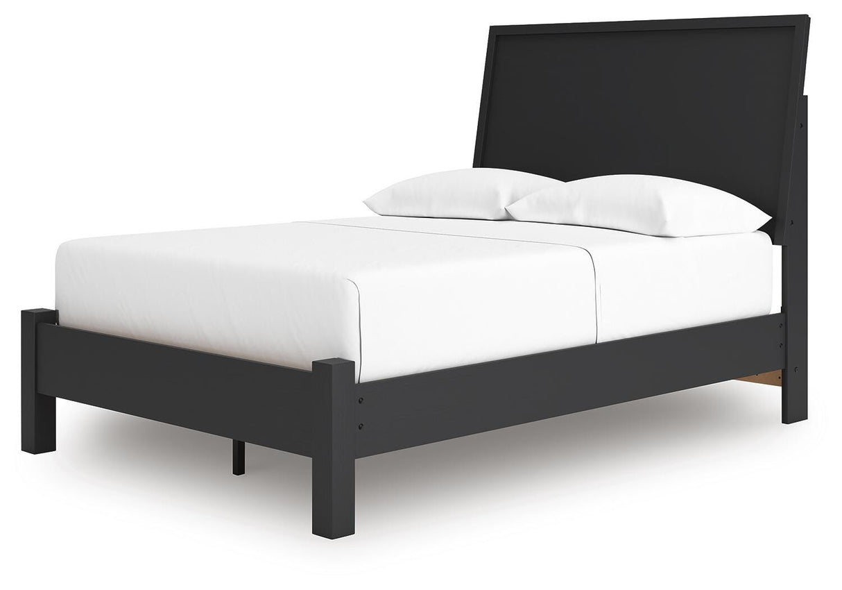 Danziar Black Full Platform Bed from Ashley Furniture - Luna Furniture