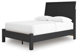 Danziar Black Full Platform Bed from Ashley Furniture - Luna Furniture