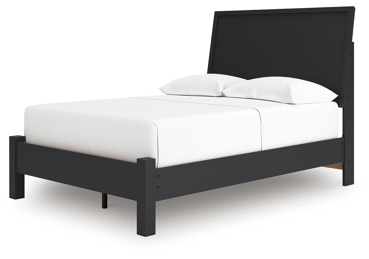 Danziar Black Full Platform Bed from Ashley - Luna Furniture