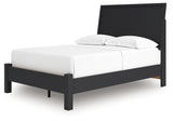 Danziar Black Full Platform Bed from Ashley - Luna Furniture