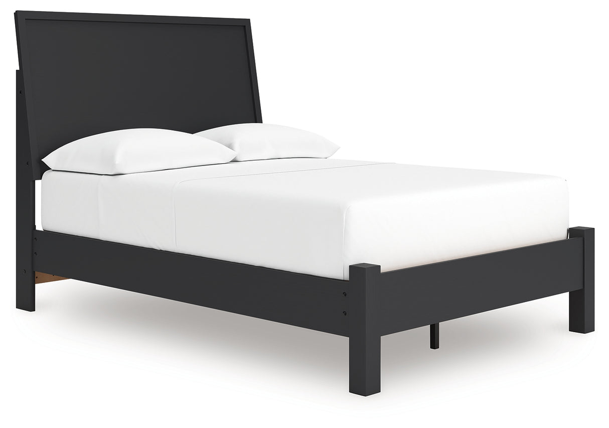 Danziar Black Full Platform Bed from Ashley - Luna Furniture