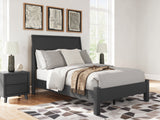 Danziar Black Full Platform Bed from Ashley - Luna Furniture
