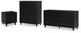 Danziar Black Dresser, Chest and Nightstand from Ashley - Luna Furniture