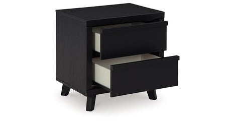 Danziar Black King Panel Bed, Dresser and 2 Nightstands from Ashley Furniture - Luna Furniture