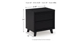 Danziar King Panel Headboard with Mirrored Dresser, Chest and 2 Nightstands in Black from Ashley - Luna Furniture