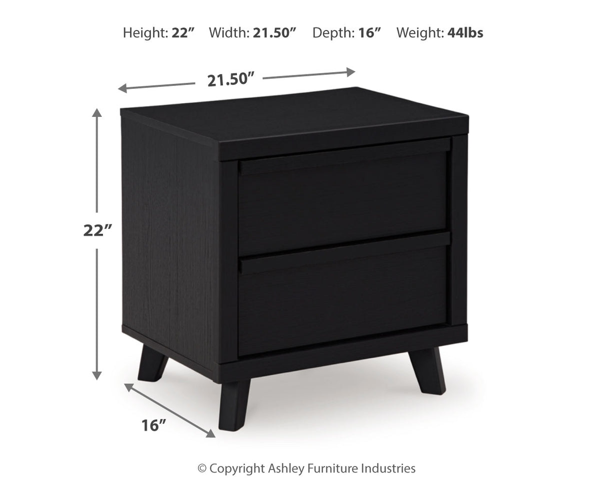 Danziar Black Platform Framed Bedroom Set from Ashley - Luna Furniture