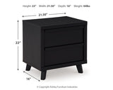 Danziar Black Queen Bed, Dresser, Mirror, Chest and Nightstand from Ashley - Luna Furniture