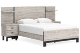 Vessalli Gray Queen Panel Bed with 2 Nightstand from Ashley - Luna Furniture