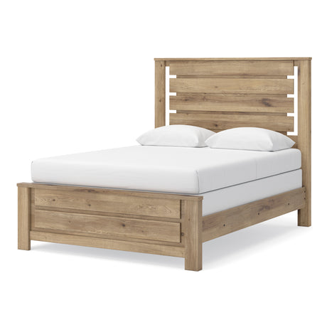 Brozmont Tan Queen Panel Bed from Ashley - Luna Furniture