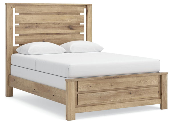 Brozmont Tan Queen Panel Bed