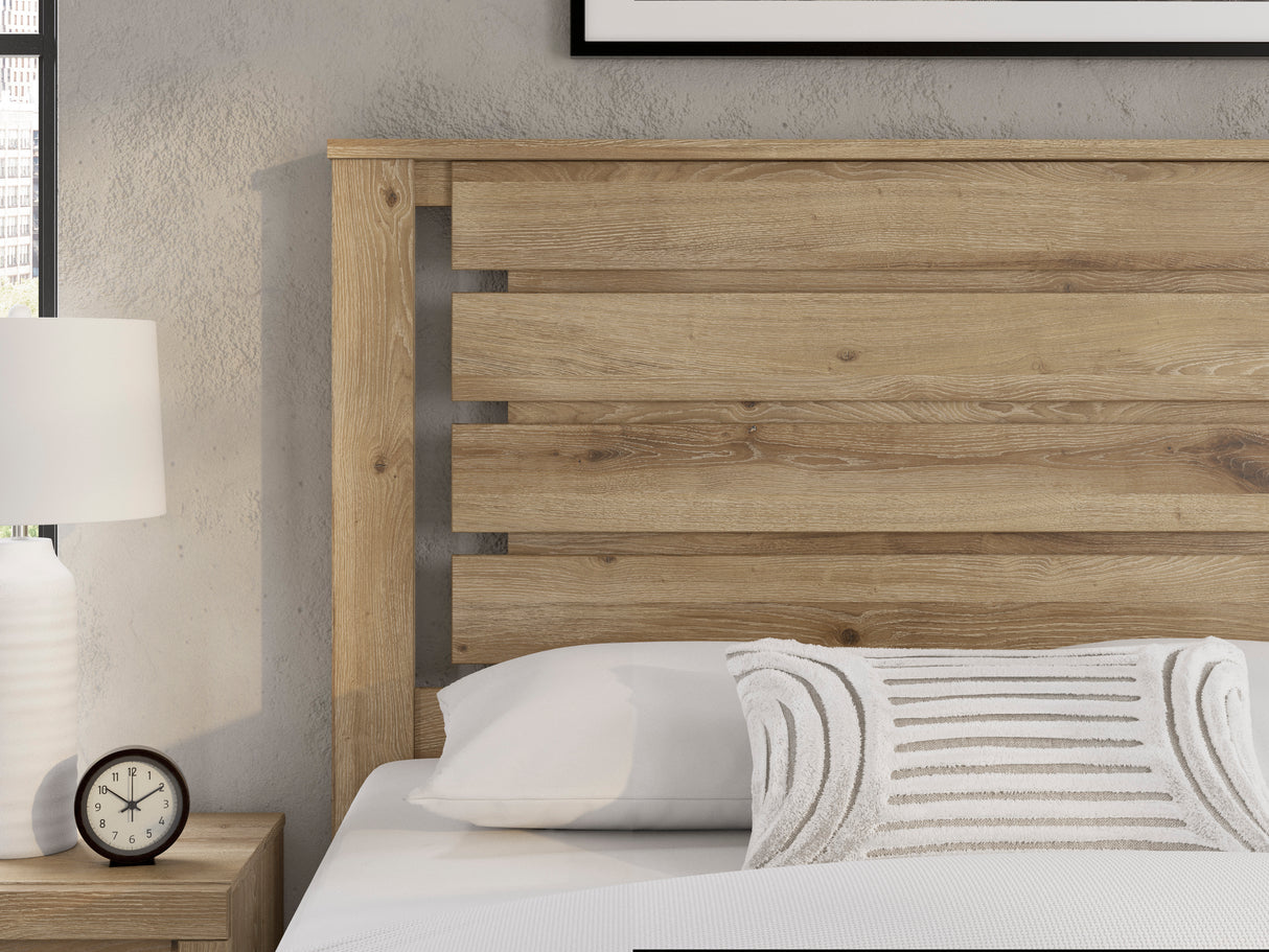 Brozmont Tan Queen Panel Bed from Ashley - Luna Furniture