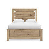 Brozmont Tan Queen Panel Bed from Ashley - Luna Furniture