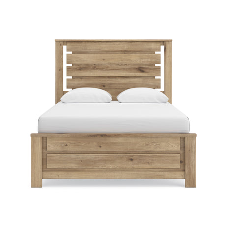 Brozmont Tan Queen Panel Bed from Ashley - Luna Furniture