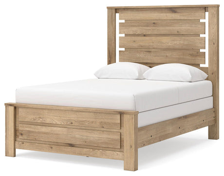 Brozmont Tan Full Panel Bed from Ashley - Luna Furniture