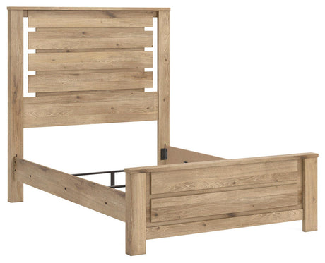 Brozmont Tan Full Panel Bed from Ashley - Luna Furniture