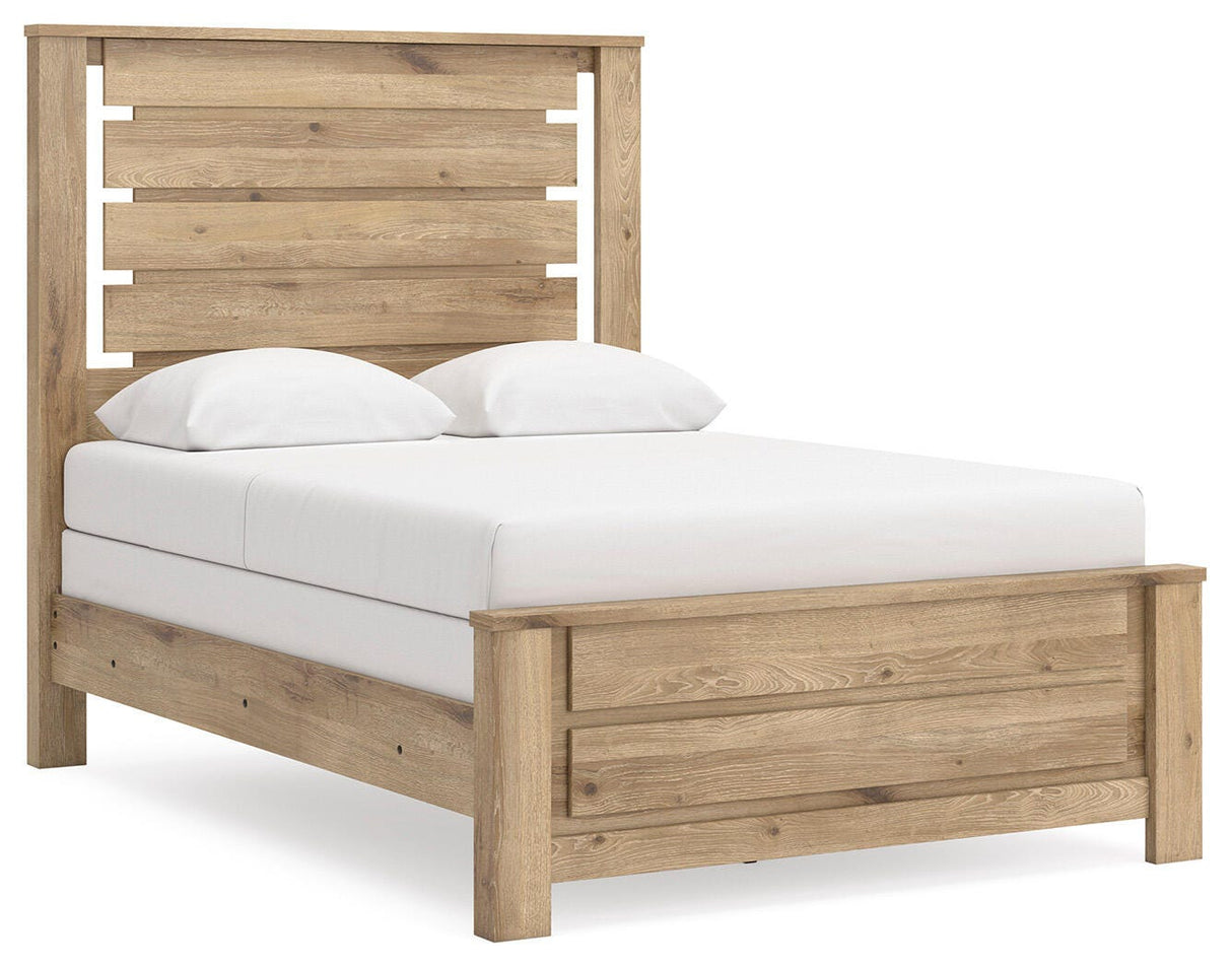 Brozmont Tan Full Panel Bed from Ashley - Luna Furniture
