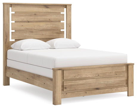 Brozmont Tan Full Panel Bed from Ashley - Luna Furniture
