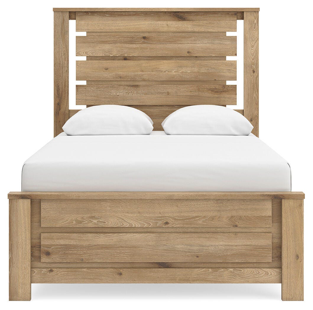Brozmont Tan Full Panel Bed from Ashley - Luna Furniture