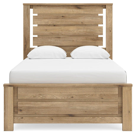 Brozmont Tan Full Panel Bed from Ashley - Luna Furniture