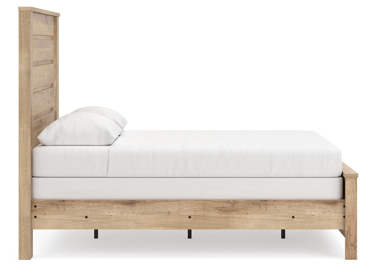 Brozmont Tan Full Panel Bed from Ashley - Luna Furniture