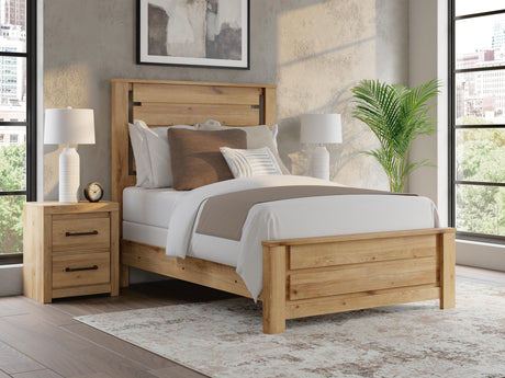 Brozmont Tan Full Panel Bed from Ashley - Luna Furniture