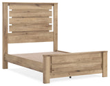 Brozmont Tan Full Platform Bed from Ashley Furniture - Luna Furniture