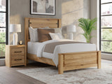 Brozmont Tan Full Platform Bed from Ashley Furniture - Luna Furniture