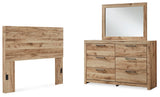 Hyanna Tan Brown Full Panel Headboard, Dresser and Mirror from Ashley - Luna Furniture