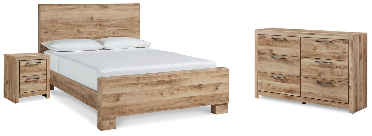 Hyanna Tan Brown Queen Panel Bed, Dresser, and Nightstand from Ashley - Luna Furniture