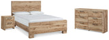 Hyanna Tan Brown Queen Panel Bed, Dresser, and Nightstand from Ashley - Luna Furniture