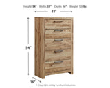 Hyanna Tan Brown Queen Storage Bed, Chest and Nightstand from Ashley - Luna Furniture