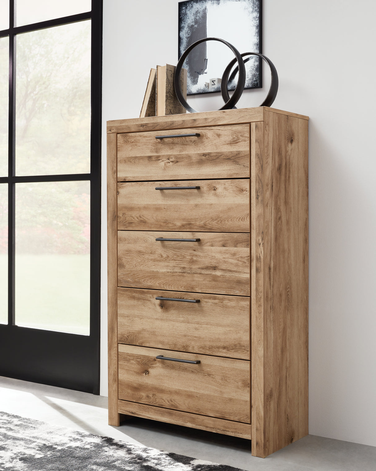 Hyanna Queen Panel Storage Bed, Dresser, Mirror, Chest and 2 Nightstands from Ashley - Luna Furniture
