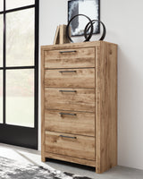 Hyanna Queen Panel Storage Bed, Dresser, Mirror, Chest and 2 Nightstands from Ashley - Luna Furniture