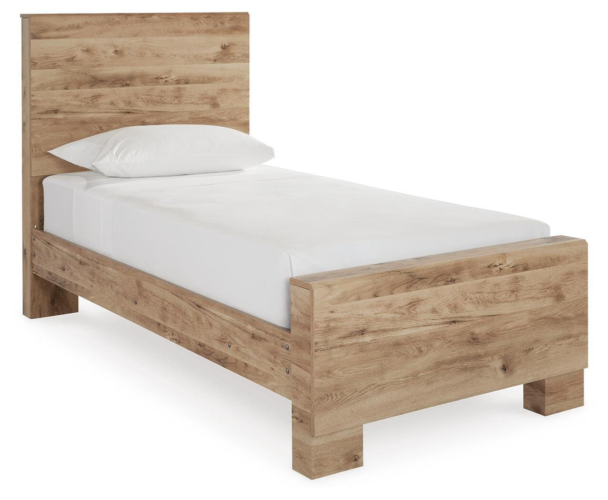 Hyanna Tan Brown Twin Panel Bed from Ashley Furniture - Luna Furniture