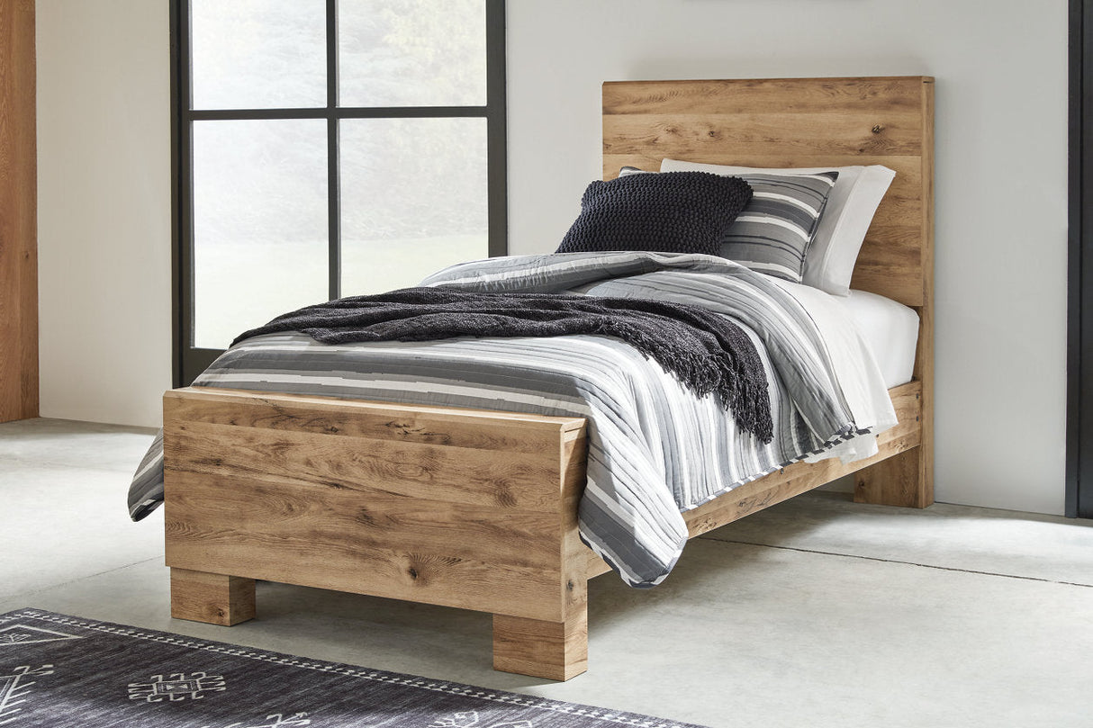Hyanna Tan Brown Twin Panel Bed from Ashley - Luna Furniture